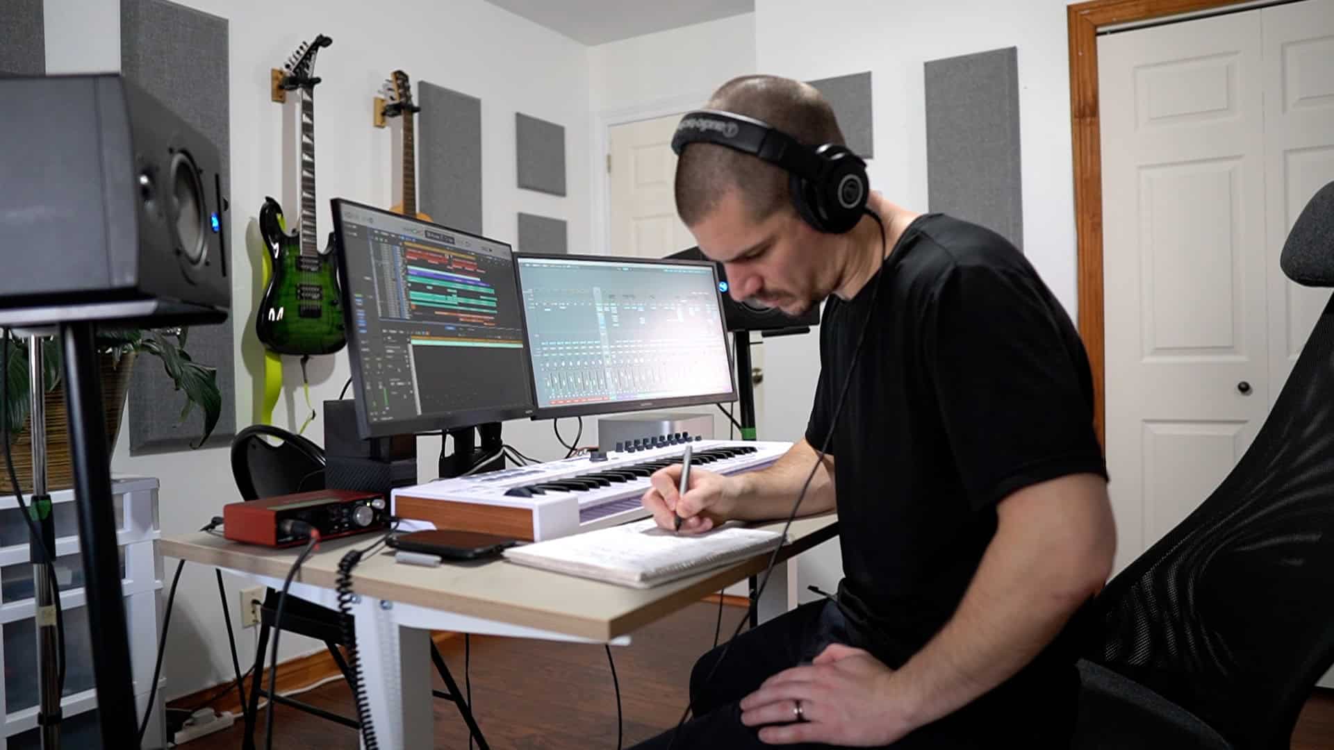 Arthur Fox In The Studio Taking Notes