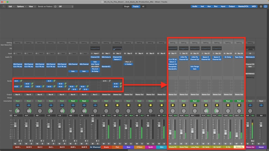 Mixing/Recording: Auxiliary Tracks, Sends & Returns